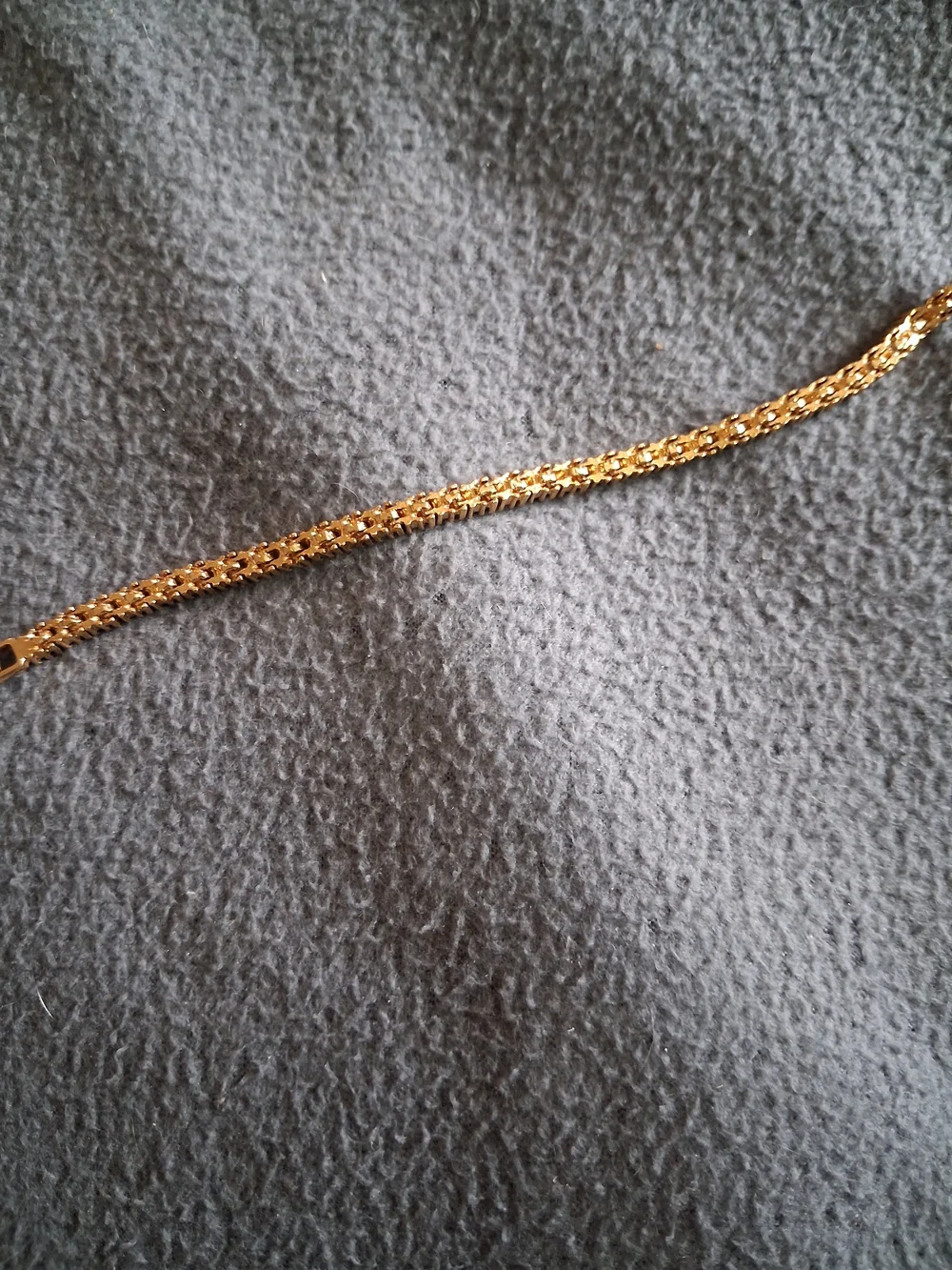 Gold-Tone Tennis Bracelet with Green and Clear Stones - Women Jewelry